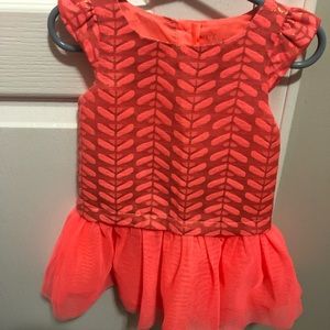 Cherokee neon orange tulle dress size 18 months